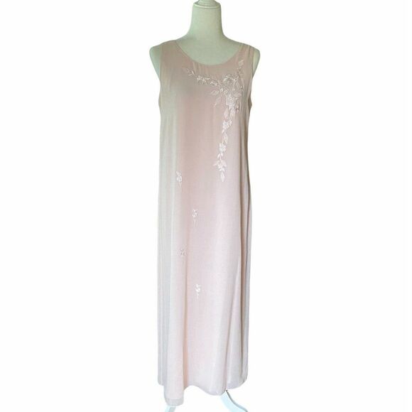 Together Sleeveless Pink Embroidered Midi Dress Y2K 90’s - Picture 1 of 12